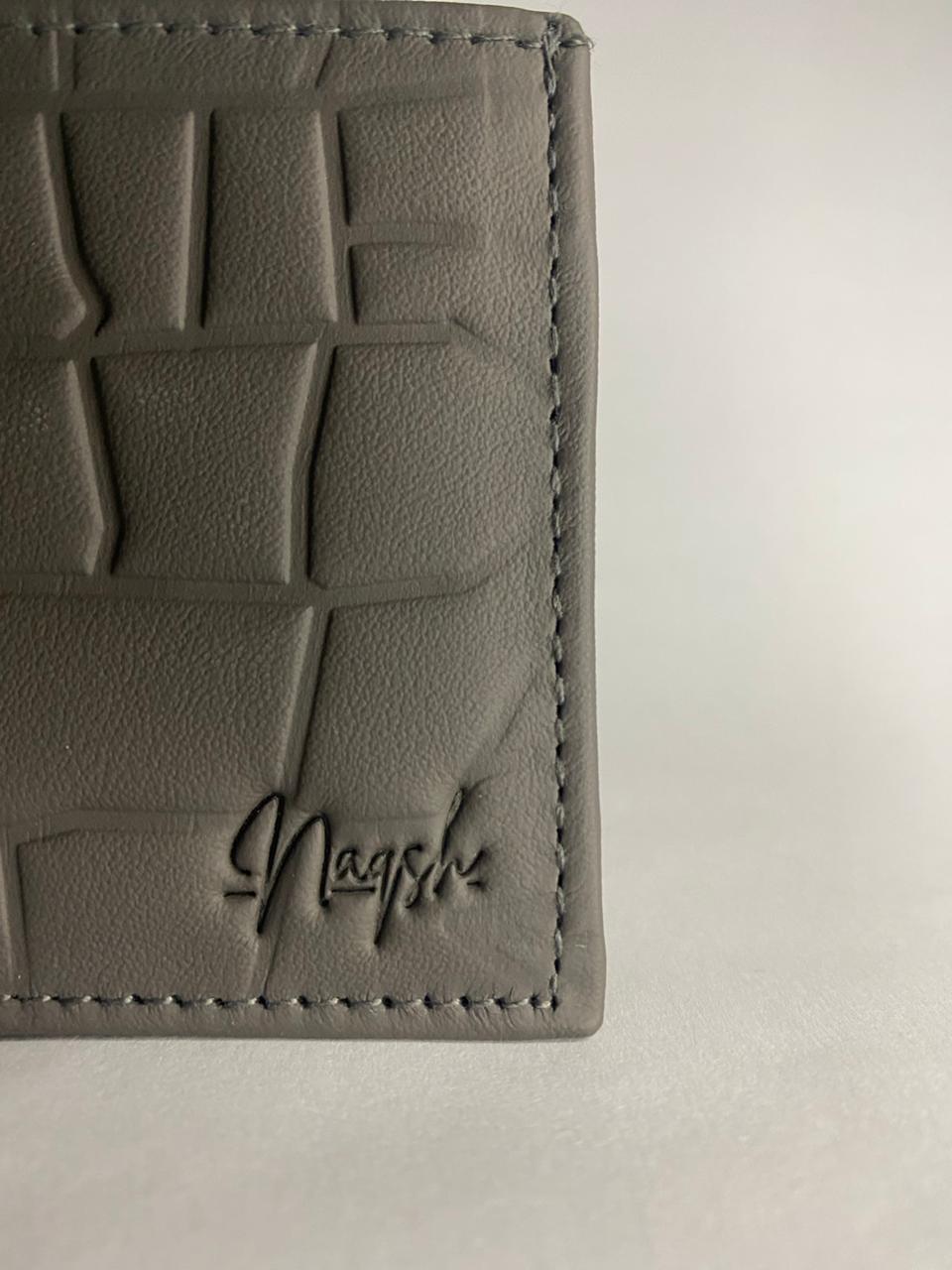 Naqsh's Croc-Textured Dollar Wallet # 1011